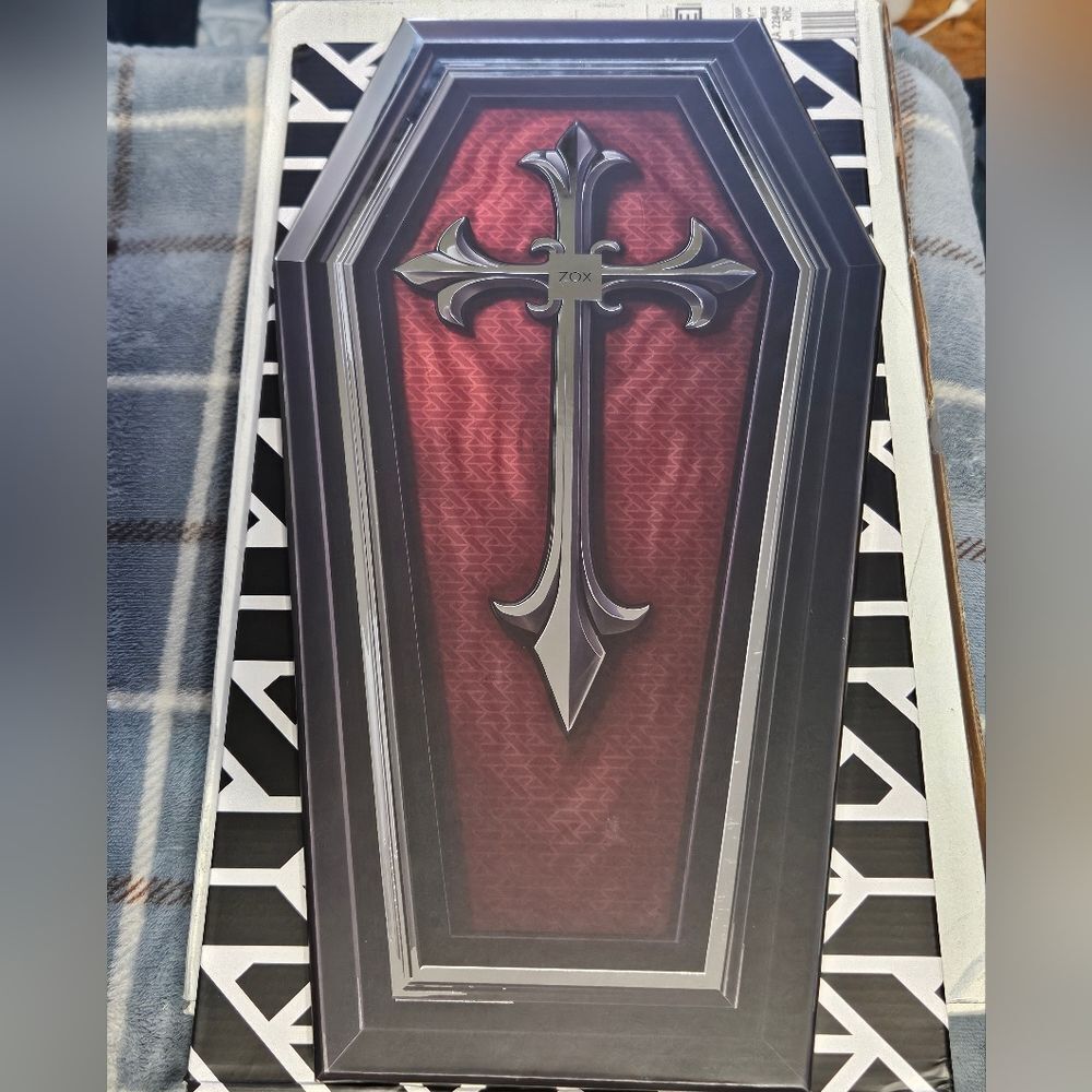ZOX COFFIN CALENDAR HALLOWEEN BOX, OPEN & EMPTY, COLLECTIBLE ORIGINAL PACKAGING